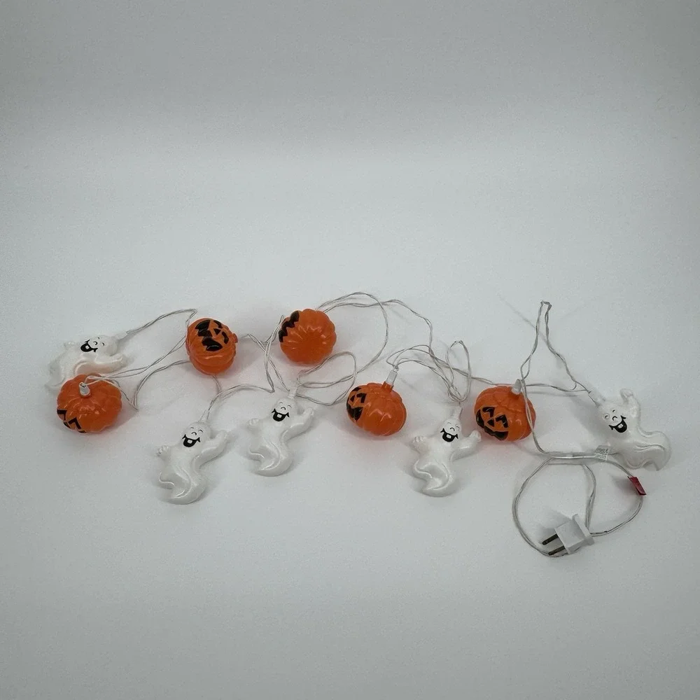 Vintage Halloween Ghost & Jack-O-Lantern String Lights‎ – Tested & Working Retro